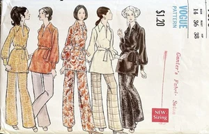 VOGUE 7578 1970’s Blouse & Pants Sewing Pattern. Size M - Bust 36”. - Picture 1 of 2