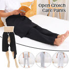 Open Crotch Care Pants Fleece Elderly Adults Urinary Incontinence Care Trousers