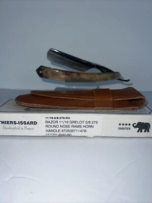 Thiers-Issard Ram Horn Handle бритва 5/8 Hallow Ground сделано во Франции - Изображение 1 из 4