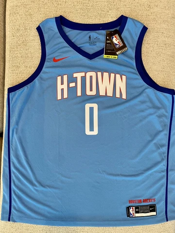 H-Town City Edition Houston Rockets Russell Westbrook Nike Jersey Sz 3XL RARE Cover