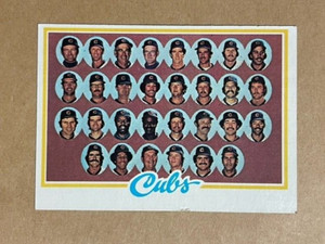Vintage baseball ~ 1978 Topps team checklist card #302 _ Chicago Cubs