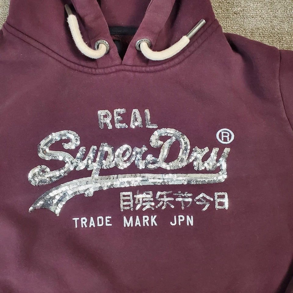 Superdry Sudadera con Capucha Mujer Púrpura 16 Pullover Con Capucha Grande Cómoda De Gran Tamaño Foto 1 de 4