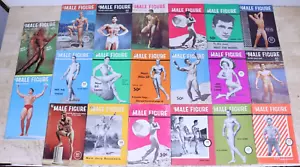 Large x20 Lot 1950's 60s The Male Figure Vintage Beefcake Glamour Gay Magazines - Foto 1 di 11
