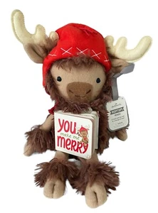 Hallmark MOPTOPS Elch Plüsch & Buch YOU MAKE ME MERRY Weihnachten Spielzeug mit Etikett - Bild 1 von 7