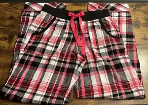 Victoria’s Secret Pink, White, And Black Plaid Bottoms W/ Pockets Size XS - Picture 1 of 7