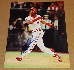 ERIC DAVIS Cincinnati Reds SIGNED AUTOGRAPHED PHOTO FILE 8X10 COA MLB BASEBALL - Picture 1 of 1