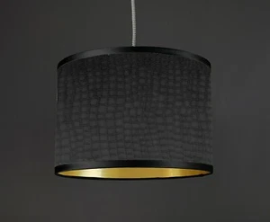 WOW schwarz Krokodil Schlangenhaut Lampenschirm Alligator Druck Boutique * Futter auswählen - Bild 1 von 25