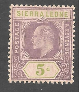 Sierra Leona #97 (A7) En muy buen estado como nuevo LH - 1907 5p Rey Eduardo VII - Imagen 1 de 1