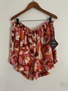 Ava Viv Womens Shorts Multicolored Sz 3x NWT Az10 - Picture 1 of 8