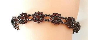 GRANAT / GOLD ARMBAND ° 333 / 1000 ° 8 Kt ° Goldschmuck ° Granat Steine ° - Bild 1 von 12