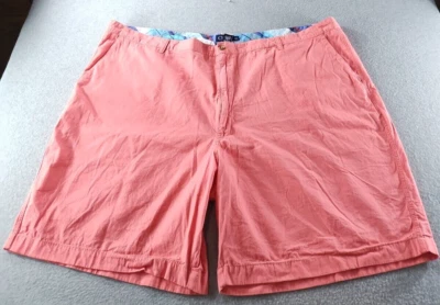 Chaps Men's Shorts Pink 54B Big Chino Khaki 10" High Rise Cotton Flat Front - Image 1 of 4