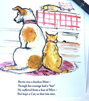 FUNNY PETS CARD; POEM AND ART; CUTE DOG & CAT;FRIENDS;WATERCOLOUR; EXCLUSIVE;UK - Image 1 of 4
