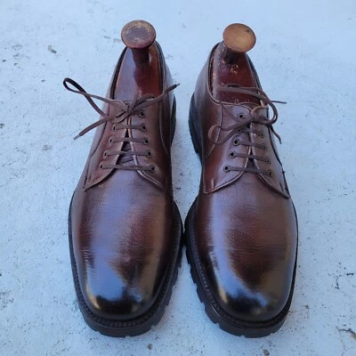 Salvatore Ferragamo Dark Brown PTB Lug Sole sz 9 EE - Image 1 of 4