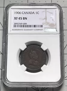 1906 NGC XF45BN Canada Large One Cent - CAN - Penny - 1C - Picture 1 of 4