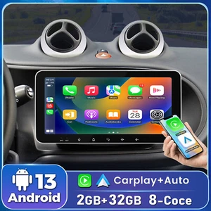 10.33" Android 13 CarPlay Für Benz Smart 2015-2019 Autoradio GPS Navi WIFI 2+32G - Bild 1 von 10