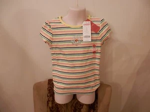 NWT Gymboree Bright Colored Striped Girls Top w/Silver & Orange Star Size 5 - Picture 1 of 3