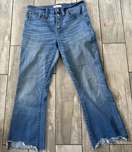 Madewell Cali Demi-Boot Jeans: Destructed-Hem Edition Womens Size 30 - Picture 1 of 10