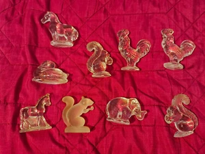 Vintage L.E. SMITH Glass Miniature 9 Figurines - Picture 1 of 12