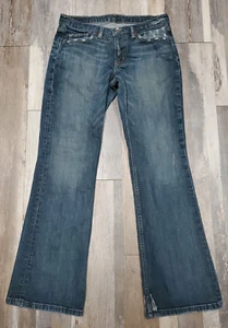 X2 Denim Labratory Distressed Denim Jeans Women size 4 W31 Flare| 29x29 - Picture 1 of 10