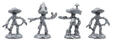 4 Piece Mushroom Men Set - 100% Lead-Free Pewter - Classic Fantasy Miniatures