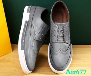Mens lace up wing tip oxford Brogue dress PU Leather Shoes casual board shoes