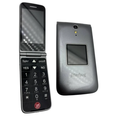 Alcatel One Touch Jitterbug 4043S Go Flip Android Phone 3.2" Big Buttons 4G Clam - Image 1 of 4