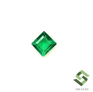 Zertifiziert Natürlicher Smaragd Quadrat Schliff 3x3 MM 0.21 Cts Facettiert Lose - Picture 1 of 7