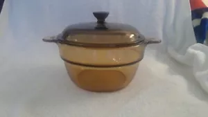 Vintage Vision Ware by Corning V-20-B, mit Deckel V-1.5-C, Amber Brown, gebraucht - Bild 1 von 12