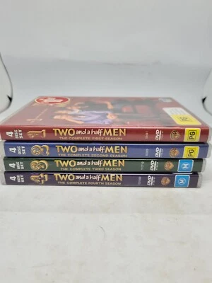 Two And A Half Men Seasons 1-4 DVD Bundle Good Condition Region 4 Charlie Sheen  - Image 1 of 4