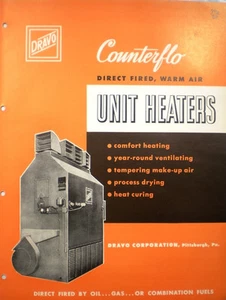 1950’s DRAVO Corporation Counterflo Unit Heaters Catalog Asbestos History - Picture 1 of 3