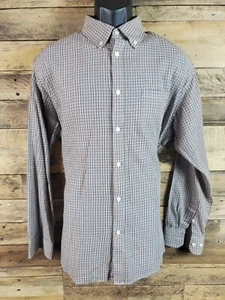 Van Heusen Button Down Shirt Men Size Large 16-16 1/2 Brown Chest 48" Length 28" - Picture 1 of 7