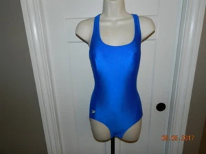 NWOT Speedo One Piece Swimsuit Bathing Suit X Racer Back Women Size 8 Blue Royal - Picture 1 of 4