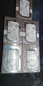 Lot of 5x Dell 4TB,3TB,3x2TB SAS 6Gbps 7200 RPM 3.5" HDDs - TESTED GOOD - Picture 1 of 7