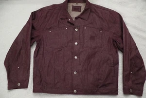Marithe Francois Girbaud Mens Jean Jacket MAROON Denim Size 3XL - Picture 1 of 12