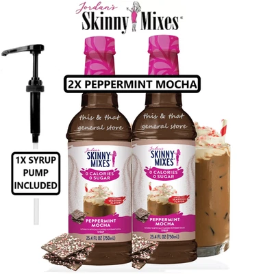 2X MENTA MOCA + 1X BOMBA JARABE JARABE FLACO JORDANS VACACIONES SIN AZÚCAR Foto 1 de 4