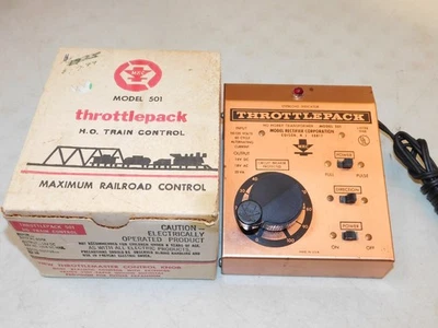 MRC #501 Throttlepack DC Power Pack HO  Scale  TESTED WORKS Boxed - Image 1 of 4