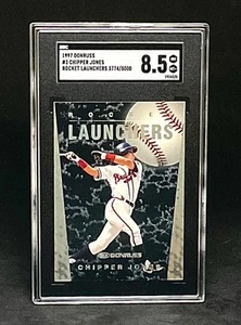 1997 DONRUSS Chipper Jones #/5000 ROCKET LAUNCHERS FOIL SGC 8.5 - Picture 1 of 2