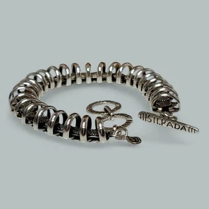 Signed Silpada B2091 Arrowhead Coiled Link Sterling Silver 925 Rustic Bracelet - Picture 1 of 16