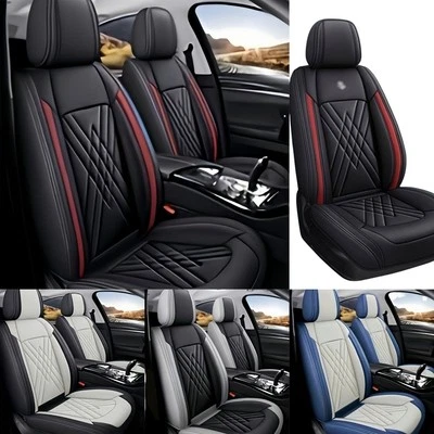Funda de asiento de coche de 5 plazas de cuero PU, para Kia RioForte, Seltos, Sportage, Sorento Foto 1 de 4