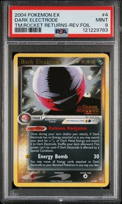 2004 POKEMON EX TEAM ROCKET RETURNS #4 DARK ELECTRODE-REVERSE FOIL PSA 9 - Image 1 of 2