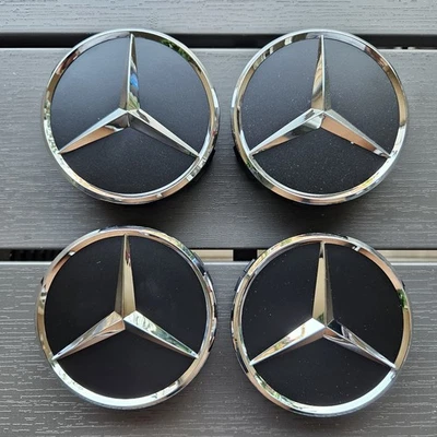 4x Original MERCEDES-BENZ Radzierdeckel Satz OEM - A0004002700 - Image 1 of 4