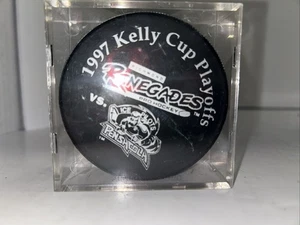 ECHL '97 Kelly Cup Playoffs Renegades Vs. Ice Pilots Hockey Puck Collect Pucks - Picture 1 of 2