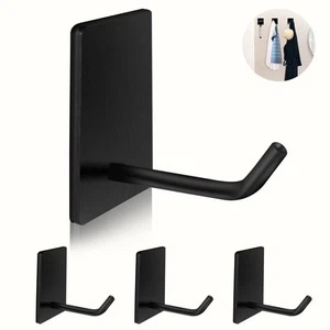 Adhesive Hooks Heavy Duty, Long Stainless Steel Self Adhesive Wall Hook, Sticky - Picture 1 of 6