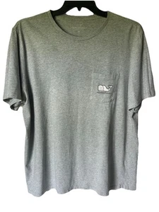 T-shirt Vineyard Vines uomo XL vintage balena manica corta tasca colore grigio balena - Foto 1 di 5