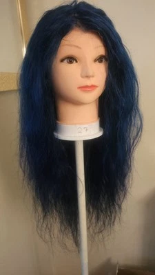 High Quality Top 26" Blue 150% Virgin Human Hair  Lace Wig  - Image 1 of 4