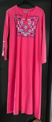 Damen Trachten Kleid langarm Rosa mit blauer Stickerei ca. Gr. 44 v. elegance - Bild 1 von 4