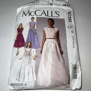 McCalls M7355 Misses Sz E5 14-22 Top and Skirt Formal Prom Sewing Pattern CUT - Picture 1 of 4