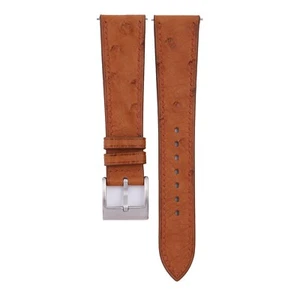 Handgefertigt braunes Straußenleder Uhrenarmband Band 18 mm 19 mm 20 mm 21 mm 22 mm 23 mm - Bild 1 von 9