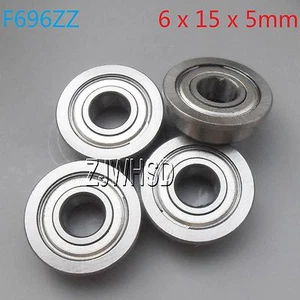 4pcs F696zz Sealed Flange Bearing ID: 6 OD: 15 W: 5 mm for TAMIYA TRAXXAS RC DIY - Picture 1 of 1