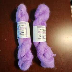2 Skeins - Totally Rad Yarn - Baby Suri Alpaca & Silk - Color Darkwing - Picture 1 of 3